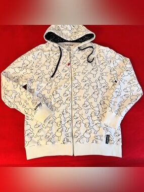 RARE-Kidrobot Dunny Print Logo 129 Of 200 Limited Edition Zip Up Hoodie XXL Mens